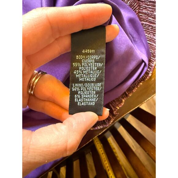 Monique Lhuillier purple and gold gown
 - Size - Picture 8 of 16